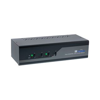 InLine KVM Desktop Switch, 4-fach, Dual Monitor, Displayport + HDMI,