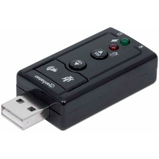 Manhattan Hi-Speed USB 2.0 - 3D 7.1 Sound Adapter schwarz