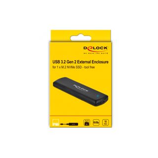 Delock Externes Gehäuse für M.2 NVMe PCIe SSD mit USB