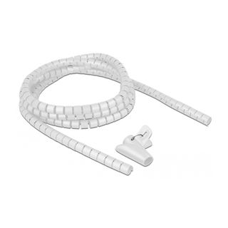 Delock Spiralschlauch mit Einziehwerkzeug 2,5 m x 15 mm wei&szlig;
