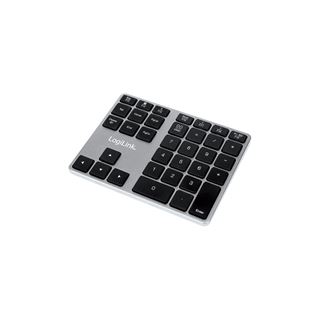 LogiLink Keypad Bluetooth, mit 35 Tasten, ALU, Space grau