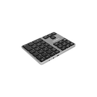 LogiLink Keypad Bluetooth, mit 35 Tasten, ALU, Space grau