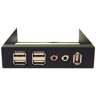 Silverstone 4x USB 2.0/Audio/FireWire schwarz Front Panel f&uuml;r
