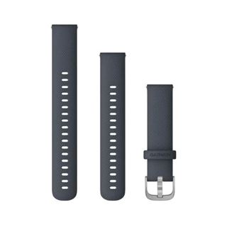 Garmin Ersatzarmband 18mm Silikon Granitblau/Silber Schnalle