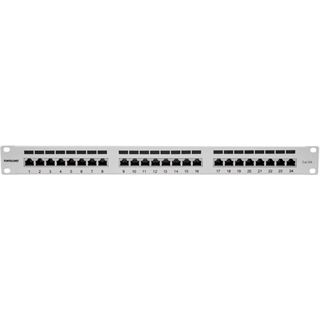 Intellinet 24-Port Cat6a Patchpanel FTP 1HE, grau