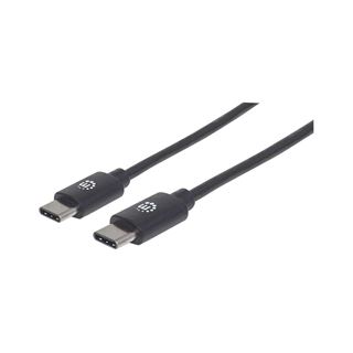 Manhattan USB C Anschlusskabel USB2.0 C-Stecker/C-Stecker 1m