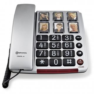Amplicomms BIGTel 40 plus, Großtastentelefon, silber