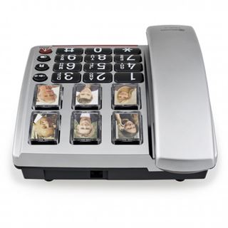 Amplicomms BIGTel 40 plus, Großtastentelefon, silber