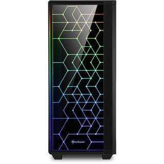 Sharkoon RGB LIT 100 mit Sichtfenster Midi Tower ohne Netzteil schwarz