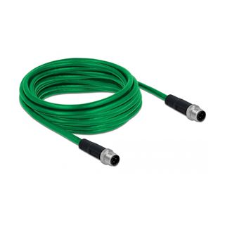 Delock Netzwerkkabel M12 4 Pin D-kodiert TPU 5 m