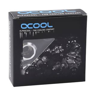 Alphacool Eiszapfen PRO 16mm HardTube Fitting G1/4, Sixpack, chrom