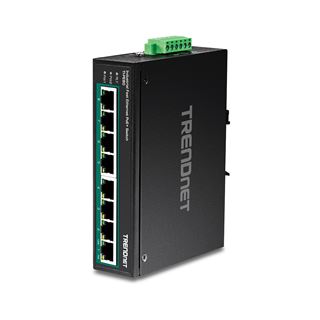 Trendnet Industrie Switch 8 Port Fast Eth. PoE+ L2 DIN-Rail
