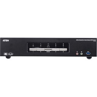 ATEN Technology CS1964 KVMP-Switch 4-fach, DisplayPort für 3