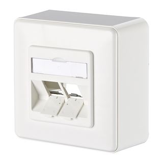 Metz Connect Datendose Modul Anschlussdose, AP, Aufputz, 2 Port,