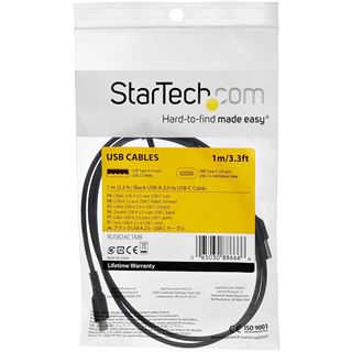 (&euro;12,90*/1m) 1.00m Startech USB Anschlusskabel USB C Stecker auf