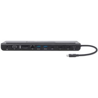 Manhattan USB-C 11-in-1-Dockingstation MST für drei Monitore