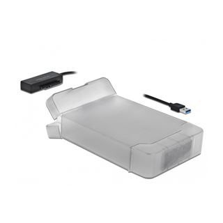 Delock USB-A zu SATA Konverter mit 3.5" Schutzh&uuml;lle