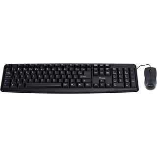 Equip Kabelgebundene Kombi Keyboard+Mouse, schwarz, ES