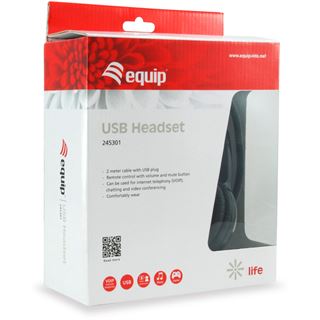 Equip USB-Headset 245301 2m Kabel, schwarz, USB