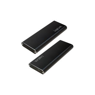 LogiLink M.2 SATA Festplatten-Geh&auml;use, USB 3.1, schwarz