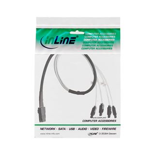 (€12,90*/1m) 1.00m InLine SAS Anschlusskabel Mini SFF-8087