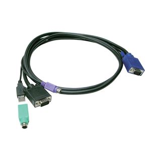 3.00m EFB Elektronik Slim 3-in-1 USB PS/2 KVM KVM Combo cable