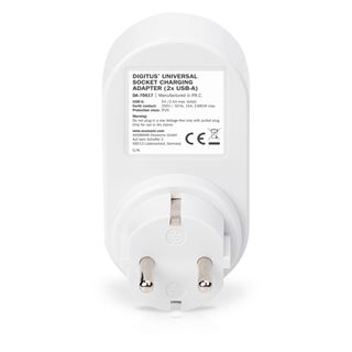 Digitus Universal Steckdosenadapter mit 2 x USB-A