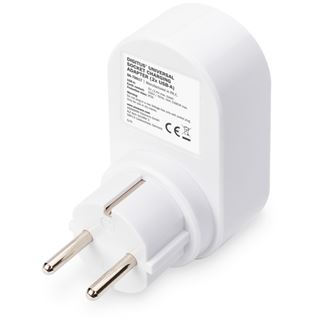 Digitus Universal Steckdosenadapter mit 2 x USB-A