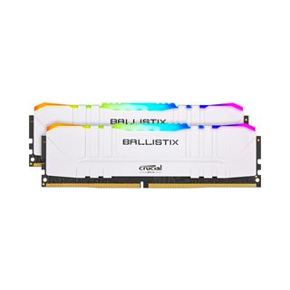 16GB (2x 8GB) Crucial Ballistix RGB weiss, DDR4-3000 DIMM, CL15,