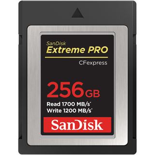 256GB SanDisk Extreme PRO R1700/W1200 CFexpress Type B 128GB