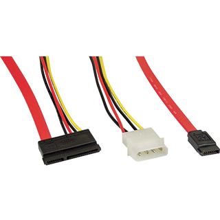 0.50m InLine SATA Anschlusskabel SATA Stecker + Strom auf SATA