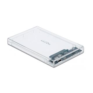 Delock USB-C, SATA int. Geh&auml;use 2,5"(6,35cm), transparent,