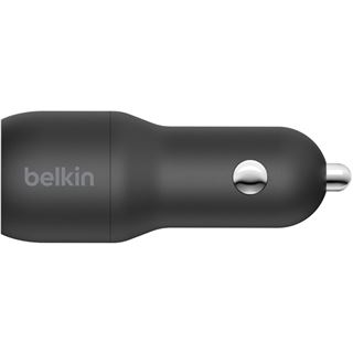 Belkin Dual USB-A Kfz-Ladeger&auml;t incl. USB-C Kabel 1m 24W black