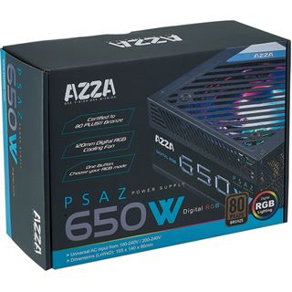 650 Watt Azza PSAZ New ARGB Non-Modular 80+ Bronze