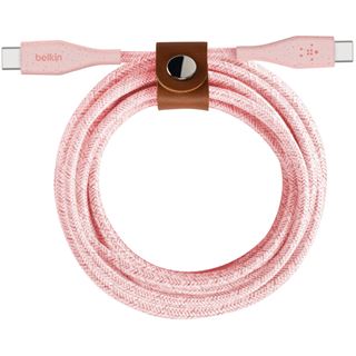 1.20m Belkin DuraTek Plus USB-C/USB-C Kabel, pink