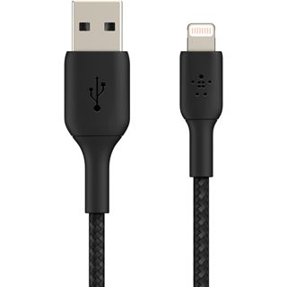 2.00m Belkin Lightning Lade/Sync Kabel ummantelt mfi schwarz