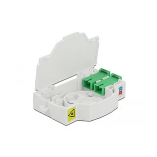 Delock LWL Anschlussdose f&uuml;r Hutschiene 2 x SC Simplex oder LC