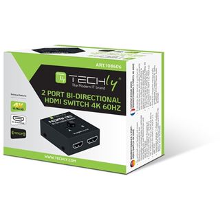 Techly HDMI Switch, Bi-Direktional, Switch 4K@60Hz, 2-Port