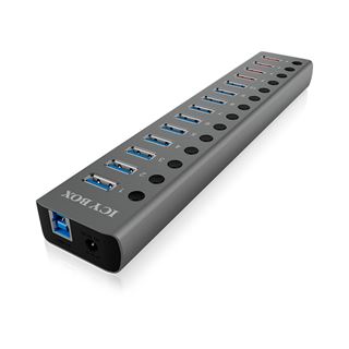 Icy Box Hub 15-Port IcyBox USB 3.0 IB-HUB1715-U3 Hub und Charger