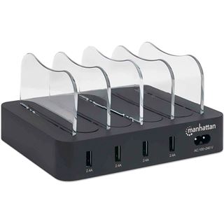 Manhattan 4-Port USB-Ladestation USB-A-Ports 2,4 A/5 V 34 W