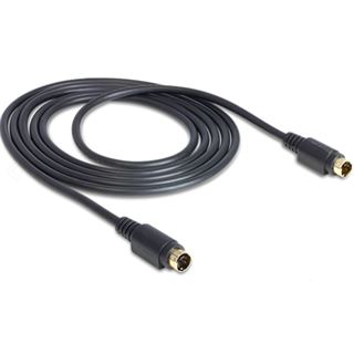 2.00m Delock S-Video Anschlusskabel Parallel S-Video Stecker auf