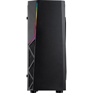 Inter-Tech B-02 RGB mit Sichtfenster Midi Tower ohne Netzteil schwarz