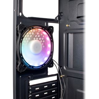 Inter-Tech B-02 RGB mit Sichtfenster Midi Tower ohne Netzteil schwarz