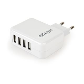 Gembird Universal USB-Ladegerät 4-Port 3.1 A 15W weiss