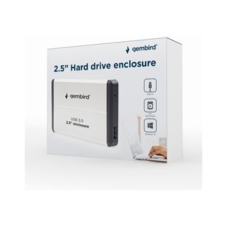 Gembird Festplatten Geh&auml;use USB3.0 2.5" silber alu