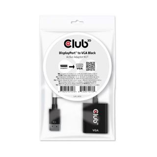 Club 3D Adapter DisplayPort > VGA aktiv St/Bu schwarz