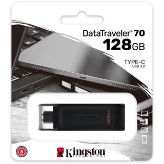 128 GB Kingston DataTraveler 70 schwarz USB-C 3.0