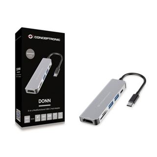 Conceptronic 6in1 USB3.1/C->2xUSB 3.0,HDMI,SD/TF Kartenleser