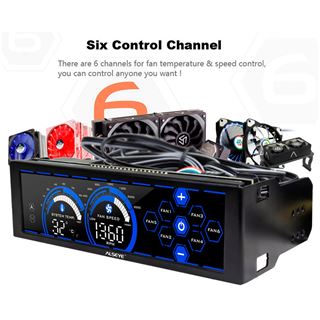 Alseye Fan Control a-100L(B) blau 6-Kanal 5.25"