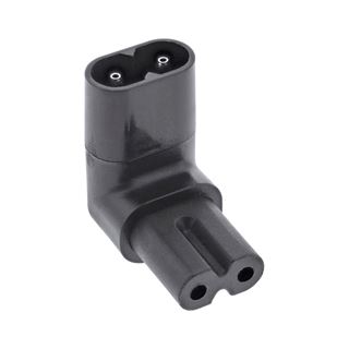 InLine Netzadapter IEC 60320 C8 / C7, oben/unten gewinkelt 2pol.